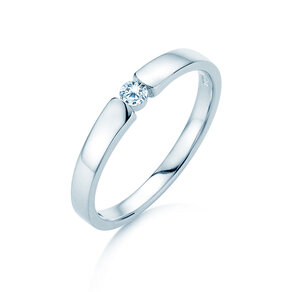 Engagement ring Infinity Petite in 14K white gold with diamond 0.09ct G/SI