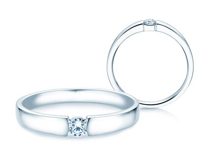 Engagement ring Infinity Petite in white gold