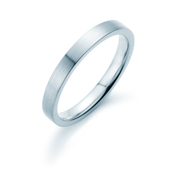 Ring for men Modern 3mm in silver 925/- matt