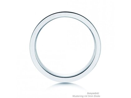 Ring for men Modern 3mm in silver 925/- matt