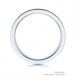 Ring for men Modern 3mm in silver 925/- matt