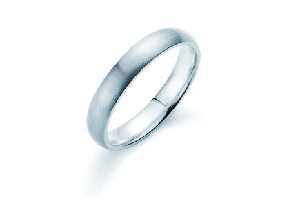 Anillo para hombre Classic 4mm en 14K oro blanco mate