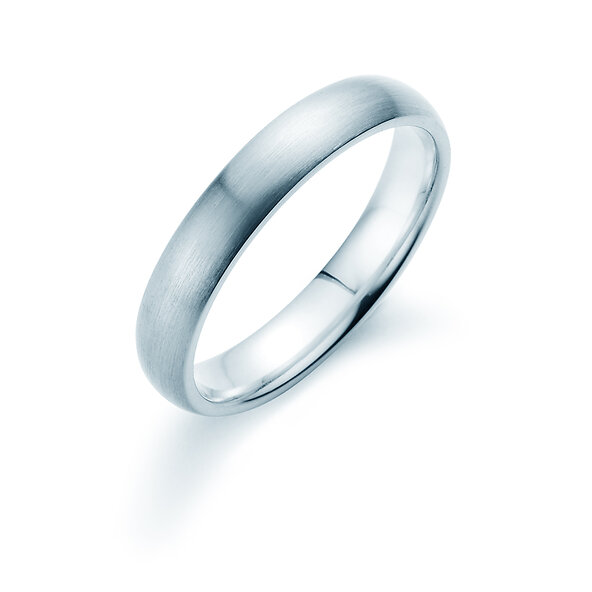 Anillo para hombre Classic 4mm en plata 925/- mate