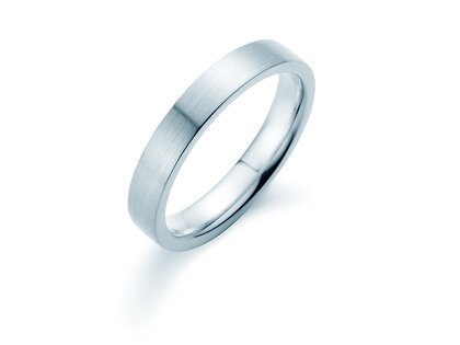 Ring for men Modern 4mm in silver 925/- matt