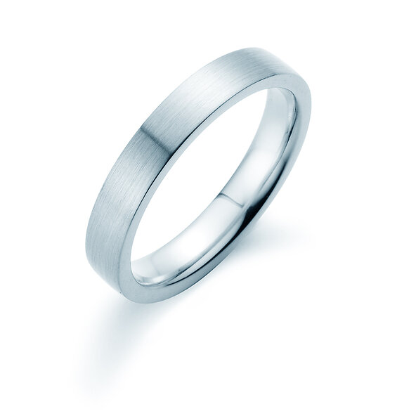 Ring for men Modern 4mm in silver 925/- matt