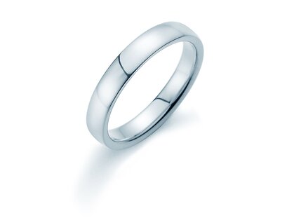 Herenring Infinity 4mm in 14K witgoud gepolijst