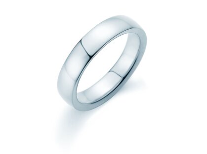 Ring for men Infinity 4.5mm in platinum 950/- polished