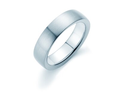 Anillo para hombre Infinity 6mm en platino 950/- mate
