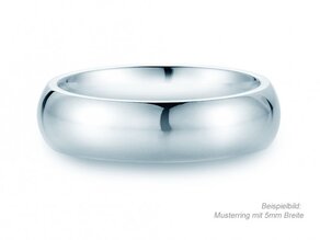 Anillo para hombre Classic 6mm en 14K oro blanco pulido