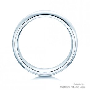 Anillo para hombre Classic 6mm en 14K oro blanco pulido