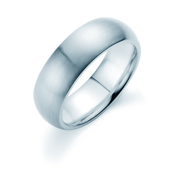 Anillo para hombre Classic 7mm en plata 925/- mate