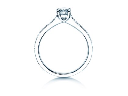 Engagement ring Claire in 18K white gold with diamonds 0.70ct G/SI