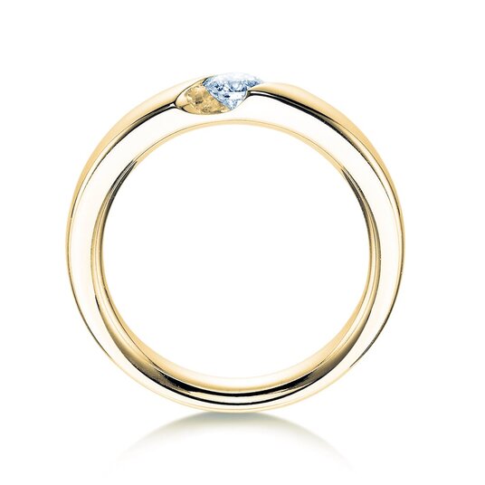 Engagement ring Italic in 9K yellow gold with lab-grown diamond 0.50ct E/VS