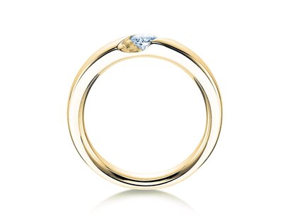Engagement ring Italic in 14K yellow gold with lab-grown diamond 0.25ct E/VS