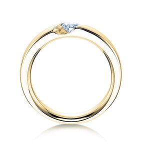 Engagement ring Italic in 14K yellow gold with lab-grown diamond 0.25ct E/VS