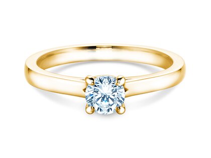 Engagement ring Romance in 9K yellow gold with lab-grown diamond 0.50ct E/VS
