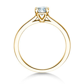 Engagement ring Romance in 9K yellow gold with lab-grown diamond 0.50ct E/VS