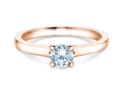 Engagement ring Romance in 14K rosé gold with diamond 0.50ct H/SI