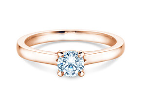 Engagement ring Romance in 14K rosé gold with diamond 0.50ct H/SI