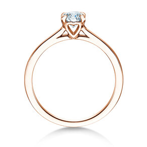 Engagement ring Romance in 14K rosé gold with diamond 0.50ct H/SI