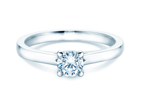 Engagement ring Romance in 14K white gold with diamond 0.50ct H/SI