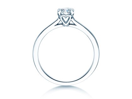 Engagement ring Romance in 14K white gold with diamond 0.50ct H/SI