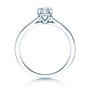 Engagement ring Romance in 14K white gold with diamond 0.50ct H/SI