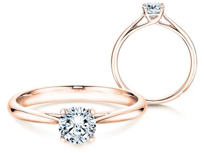 Engagement ring Delight in 18K rosé gold with lab-grown diamond 0.50ct E/VS