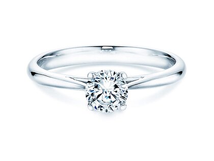 Engagement ring Delight in 9K white gold with lab-grown diamond 0.50ct E/VS