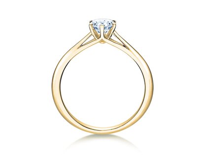Engagement ring Heaven 6 in 9K yellow gold with lab-grown diamond 0.50ct E/VS