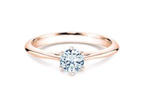 Engagement ring Heaven 6 in 14K rosé gold with lab-grown diamond 0.50ct E/VS