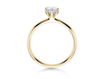 Engagement ring Classic 6 in 14K yellow gold with lab-grown diamond 0.50ct E/VS