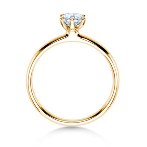 Engagement ring Classic 6 in 14K yellow gold with lab-grown diamond 0.50ct E/VS