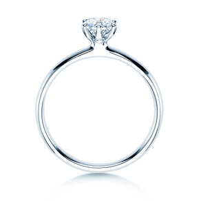Engagement ring Classic 6 in 9K white gold with lab-grown diamond 0.50ct E/VS