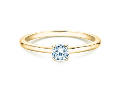 Engagement ring Classic 4 in 14K yellow gold with diamond 0.25ct G/IF