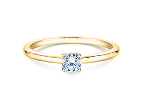 Engagement ring Classic 4 in 14K yellow gold with diamond 0.25ct G/IF