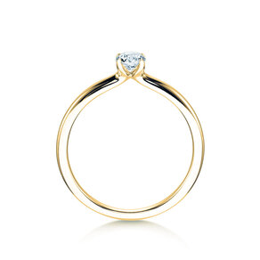 Engagement ring Classic 4 in 14K yellow gold with diamond 0.25ct G/IF