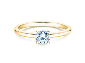 Engagement ring Classic 4 in 14K yellow gold with diamond 0.40ct G/SI