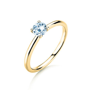 Engagement ring Classic 4 in 14K yellow gold with diamond 0.40ct G/SI