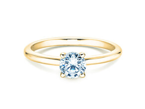 Engagement ring Classic 4 in 9K yellow gold with diamond 0.50ct G/SI