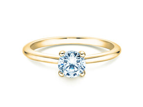 Engagement ring Classic 4 in 18K yellow gold with diamond 0.60ct H/SI