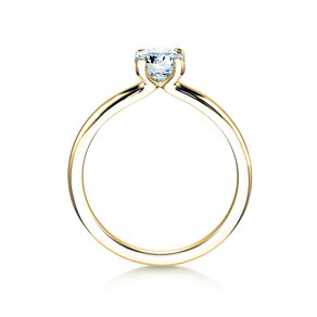 Engagement ring Classic 4 in 18K yellow gold with diamond 0.60ct H/SI