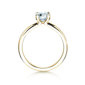 Engagement ring Classic 4 in 14K yellow gold with lab-grown diamond 0.75ct E/VS