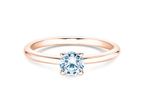 Engagement ring Classic 4 in 18K rosé gold with diamond 0.40ct H/SI
