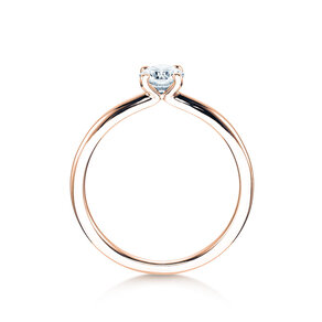 Engagement ring Classic 4 in 18K rosé gold with diamond 0.40ct H/SI
