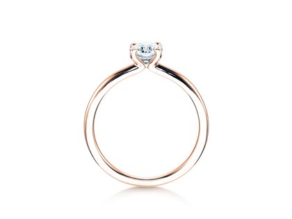 Engagement ring Classic 4 in 18K rosé gold with diamond 0.50ct H/SI