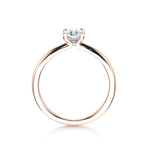 Engagement ring Classic 4 in 18K rosé gold with diamond 0.50ct H/SI