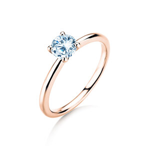 Engagement ring Classic 4 in 18K rosé gold with diamond 0.50ct H/SI