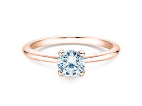 Engagement ring Classic 4 in 18K rosé gold with diamond 0.60ct H/SI
