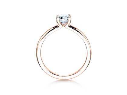 Engagement ring Classic 4 in 18K rosé gold with diamond 0.60ct H/SI